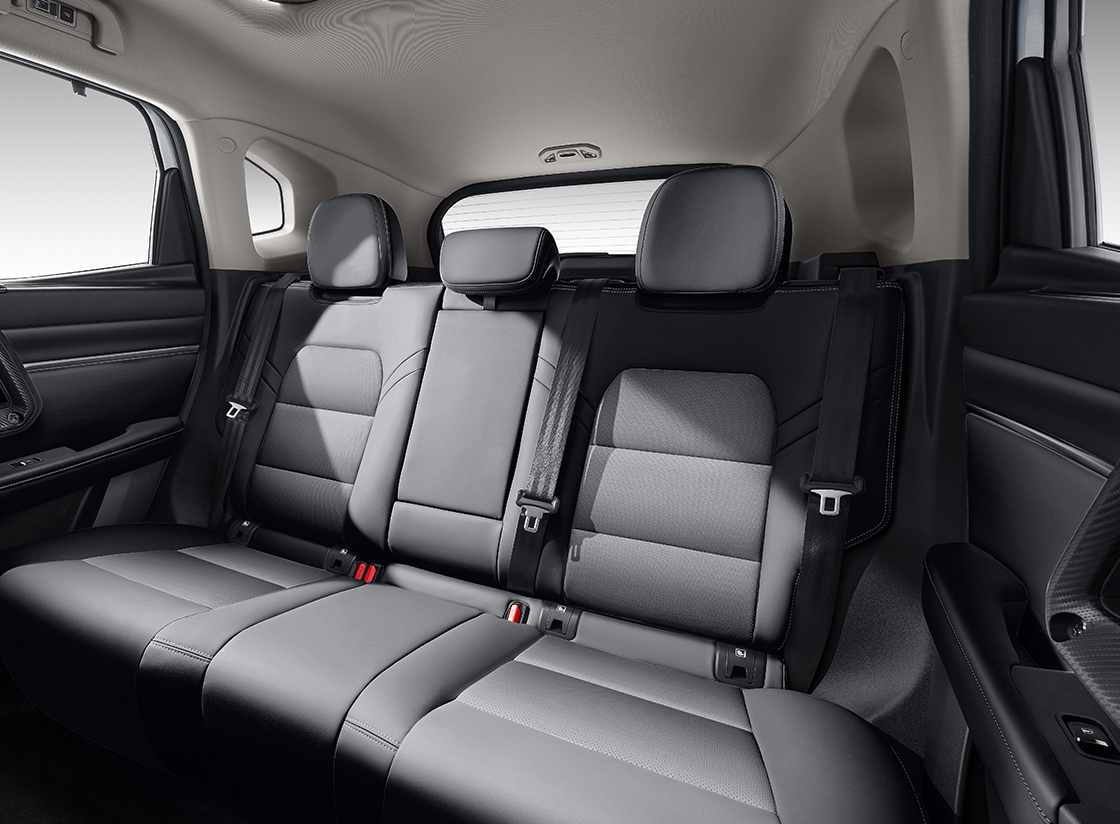 Comfortable leather seats with powered adjustments for the perfect fit.