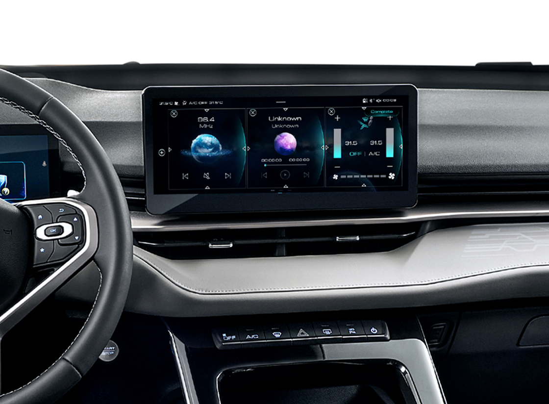 Featuring a 12.3” horizontal infotainment screen with Apple CarPlay, Android Auto Support and a multi-function leather steering wheel.